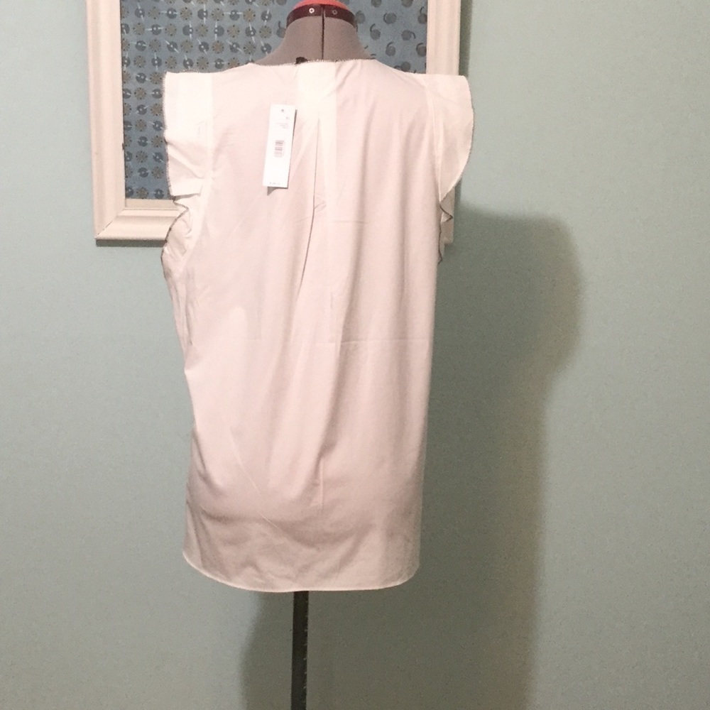 Tahari - White Sleeveless Blouse - Picture 8 of 8